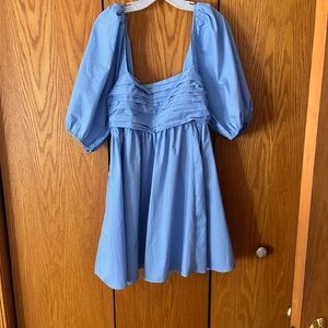 Light blue cotton Emerson Mini Dress from Abercrombie and Fitch